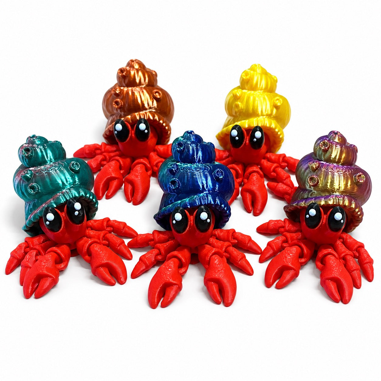 Hermit Crab Pocket Pal | Articulated 3D Printed Fidget Toy