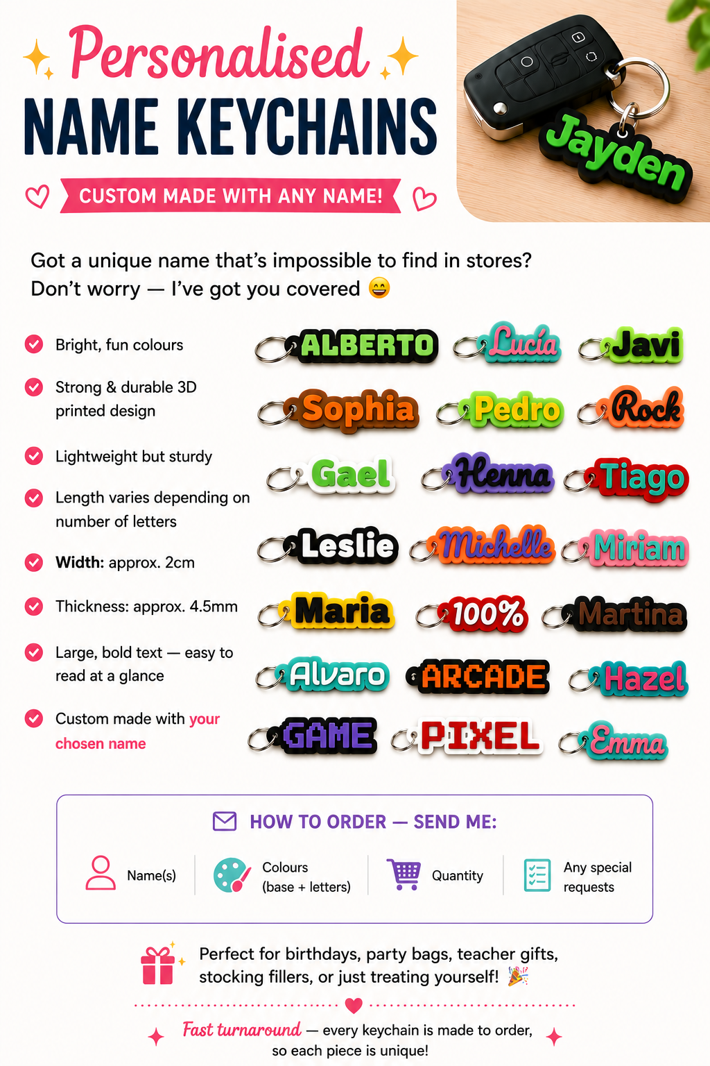 Personalised Name Keychain