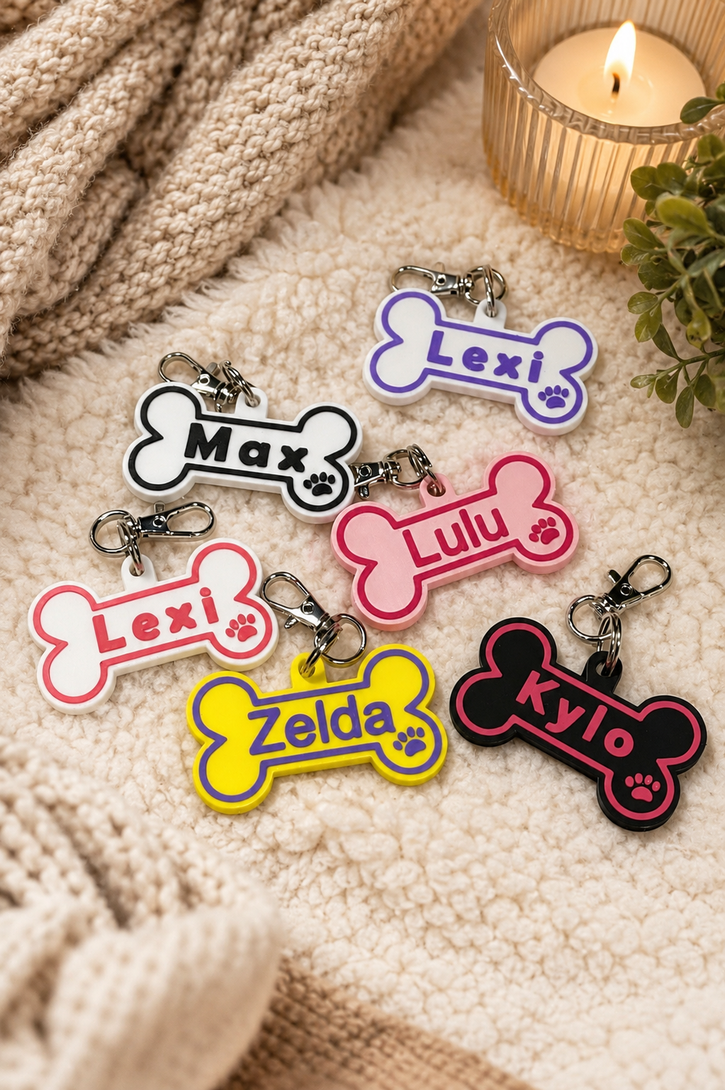 Custom 3D Printed Dog Name Tag