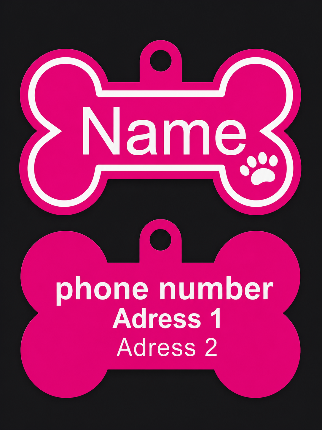 Custom 3D Printed Dog Name Tag
