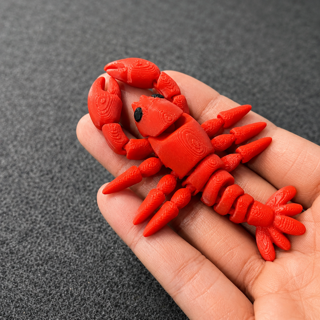 🦞 Pocket Lobster – Articulated 3D Printed Pocket Pal