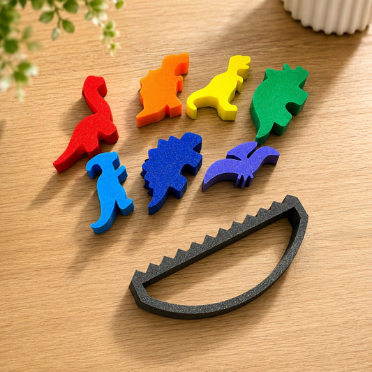 🦖 Dinosaur Balancing Set – Montessori Inspired Stacking & Balance Toy