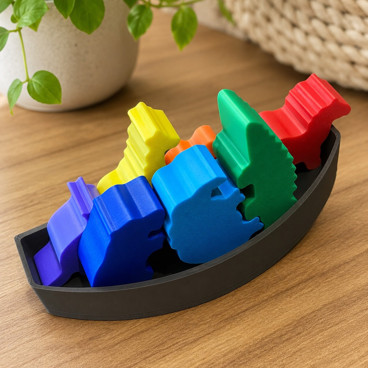 🦁 Safari Animal Balancing Set – Montessori Inspired Stacking & Balance Toy