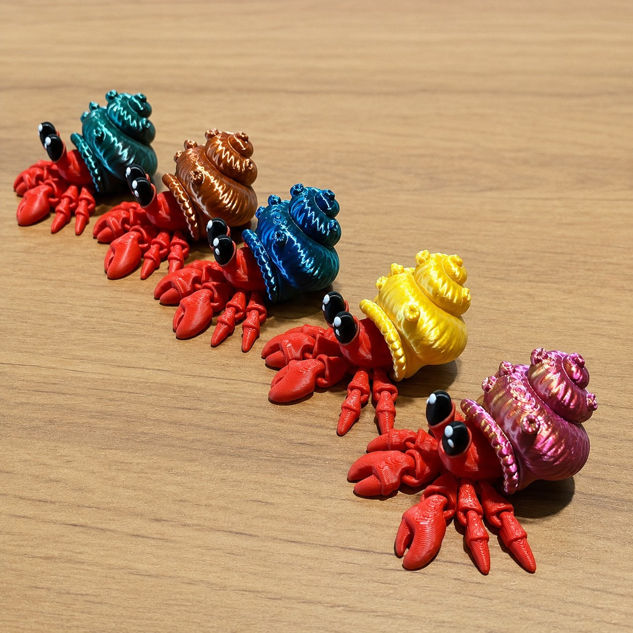 🦀🐚 Pocket Hermit Crab – Articulated 3D Printed Pocket Pal