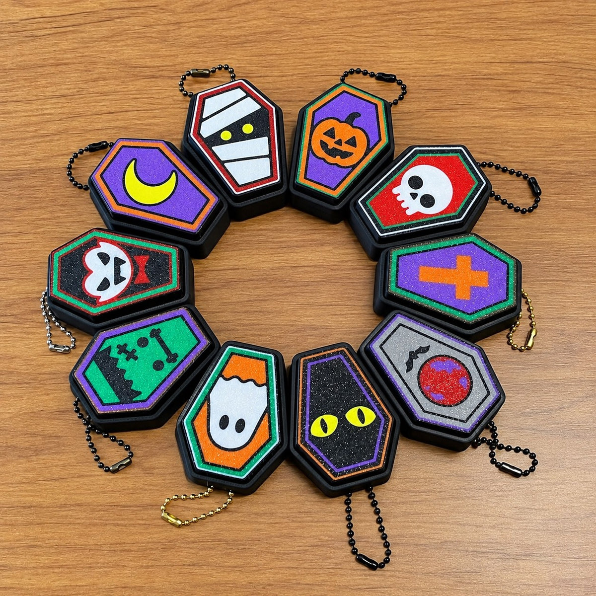 👻 Halloween Coffin Clickers 🎃 | Spooky Fidget Keychains